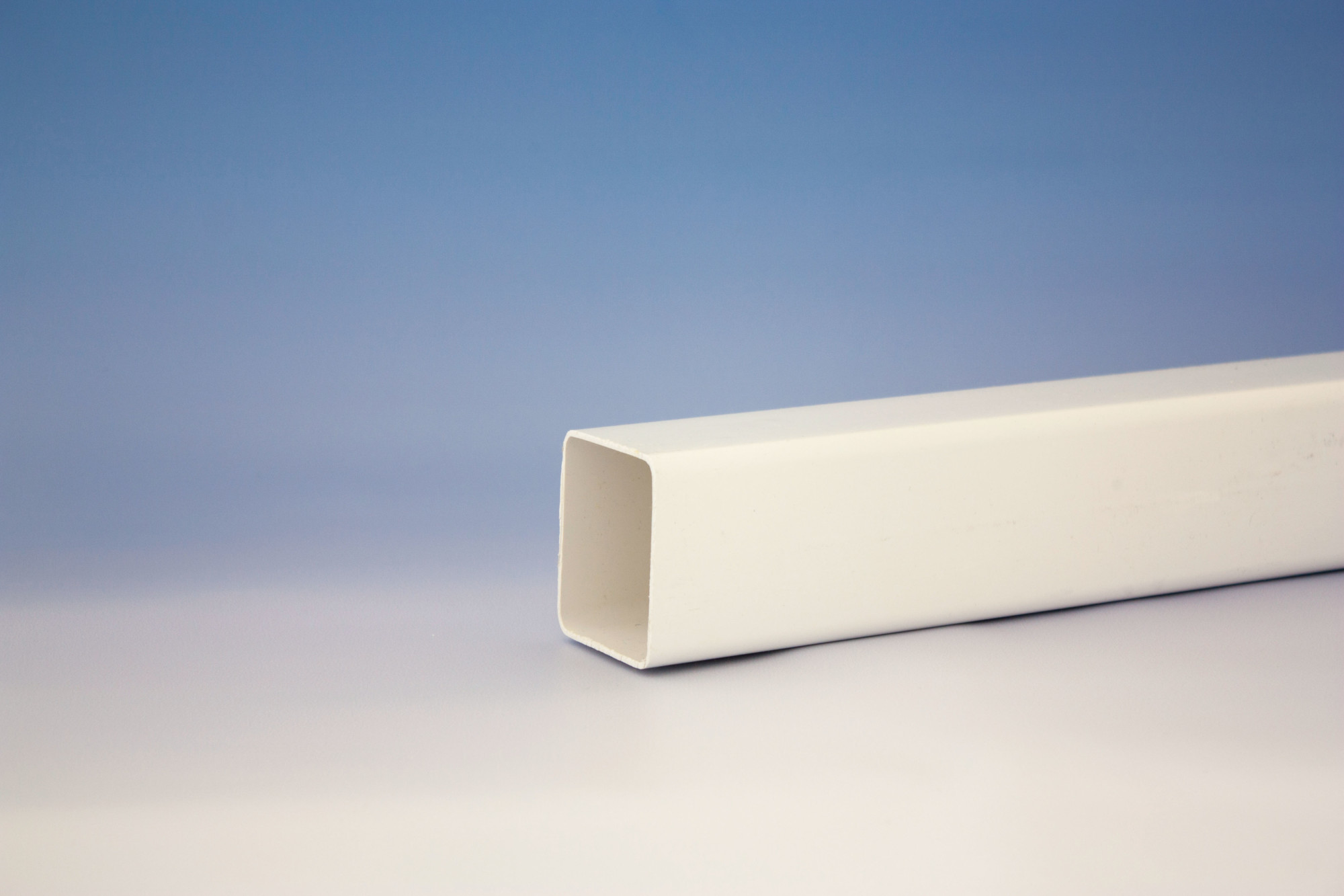 4m Square Down Pipe-White