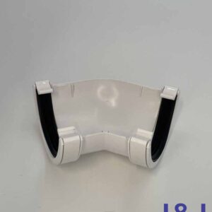 135° Half Round Gutter Angle-White