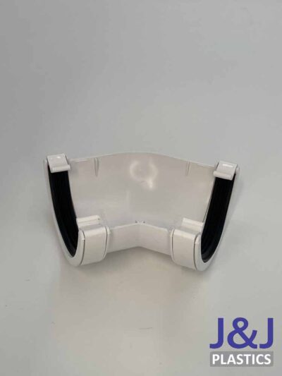 135° Half Round Gutter Angle-White
