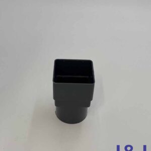 Sq/Rnd Down Pipe Adaptor-Anthracite