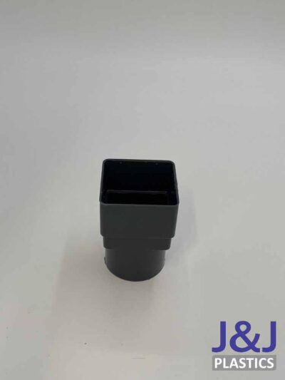 Sq/Rnd Down Pipe Adaptor-Anthracite