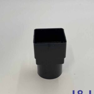 Sq/Rnd Down Pipe Adaptor-Black