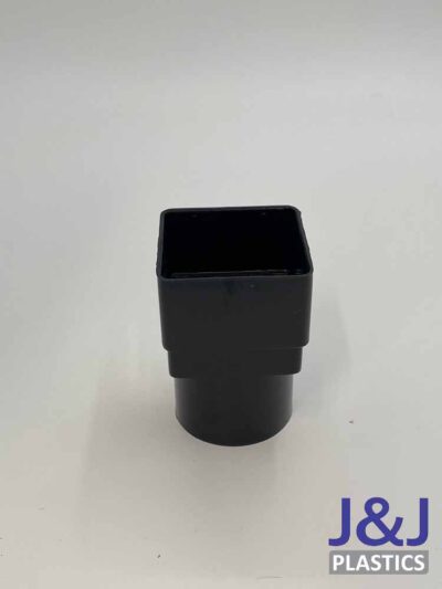 Sq/Rnd Down Pipe Adaptor-Black