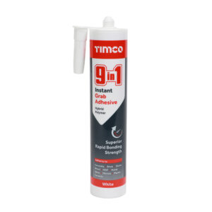 Timco- White 9 in 1 Instant Grab Adhesive 290ml