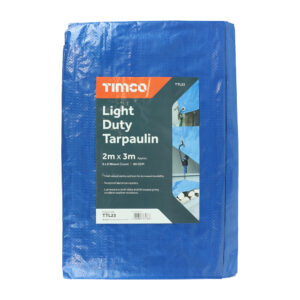 Timco- 2 x 3M Tarpaulin Blue