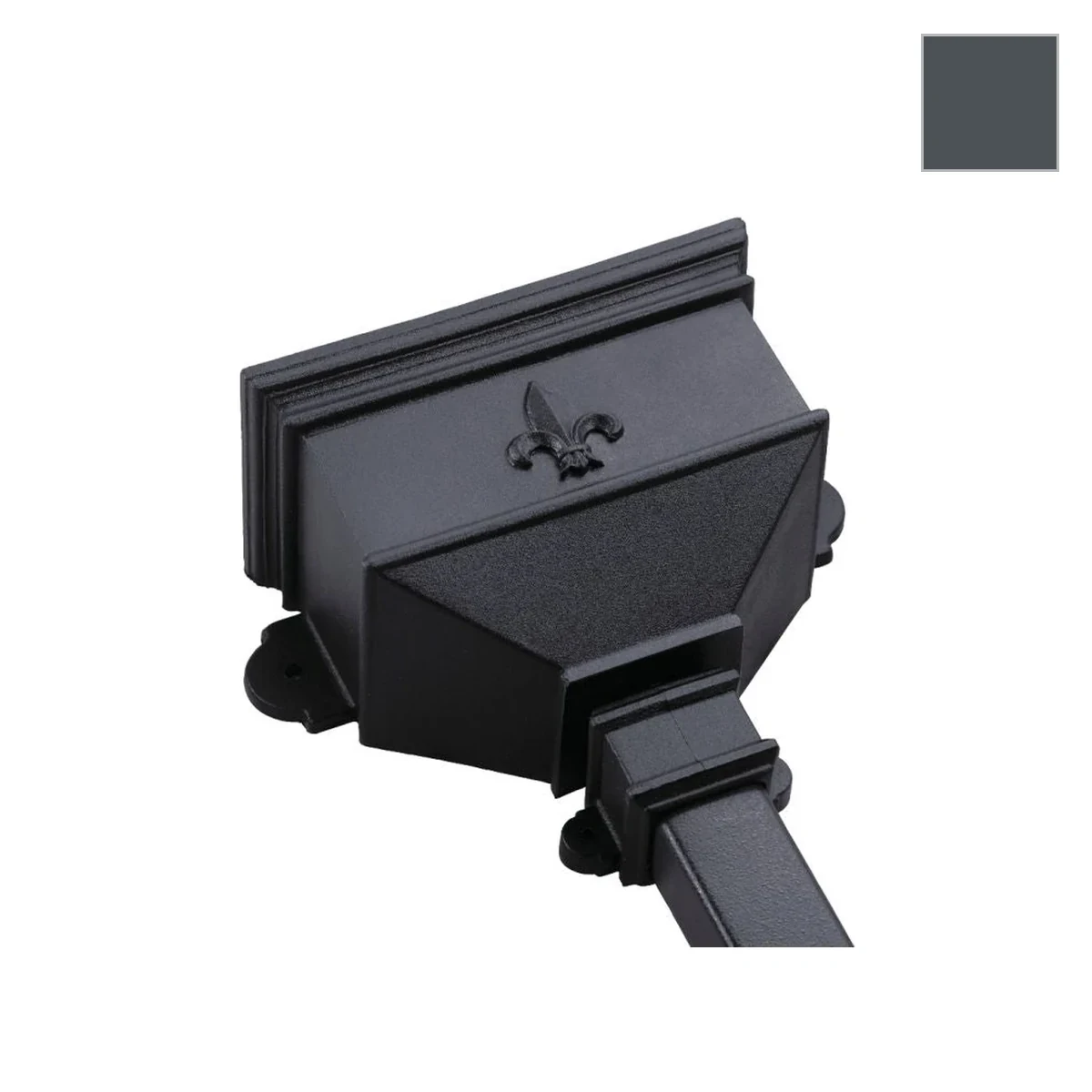 Ci Small Hopper with Fleur De Lys Anth Grey