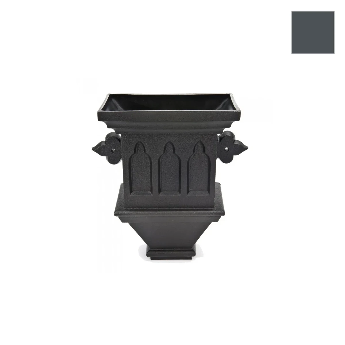 Ci Wall Gothic Planter Anth Grey