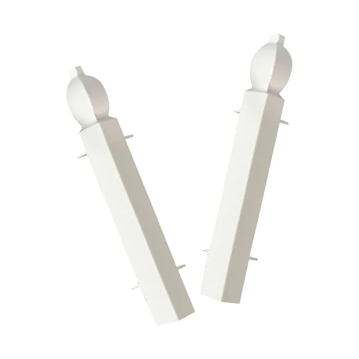Deeplas- 90° Ext Corner for 150 Ogee Skirt White S
