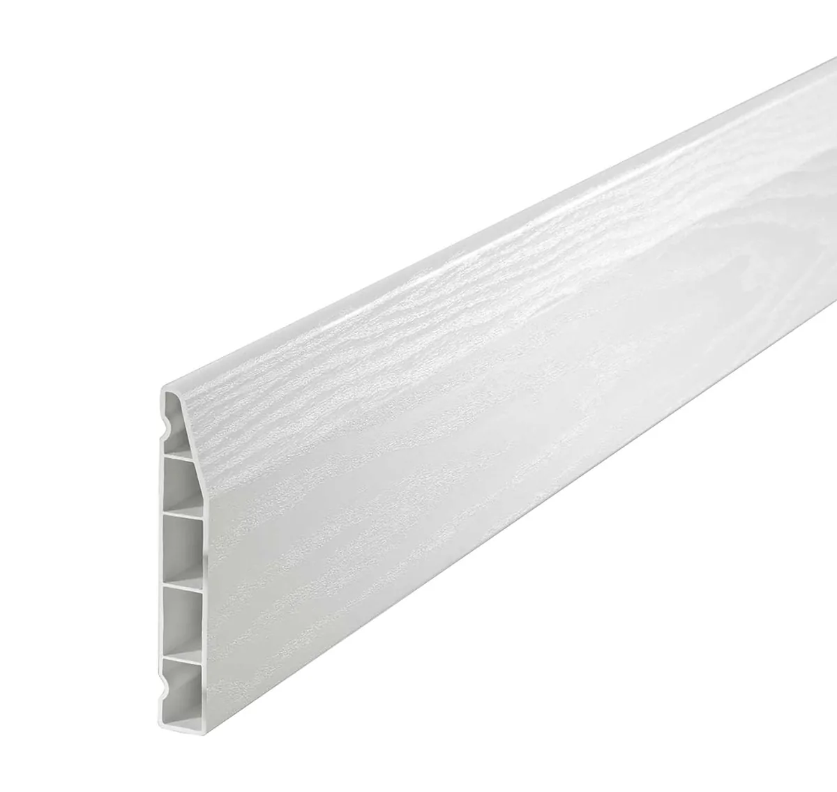 Deeplas- 100mm Chamfered Skirting 5m White Satin