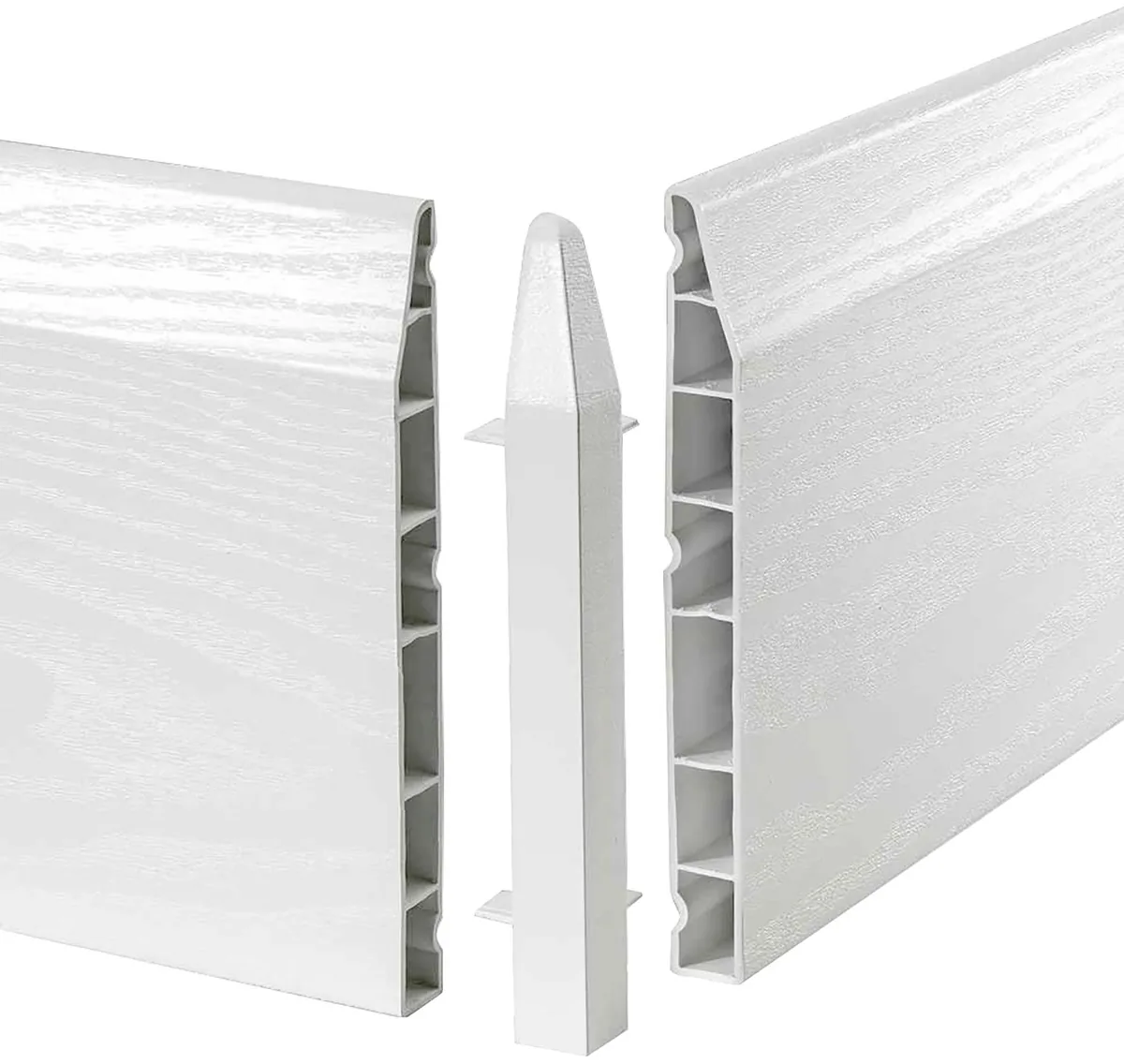 Deeplas- 90° Ext Corner for 150 Chamf Skrt White S