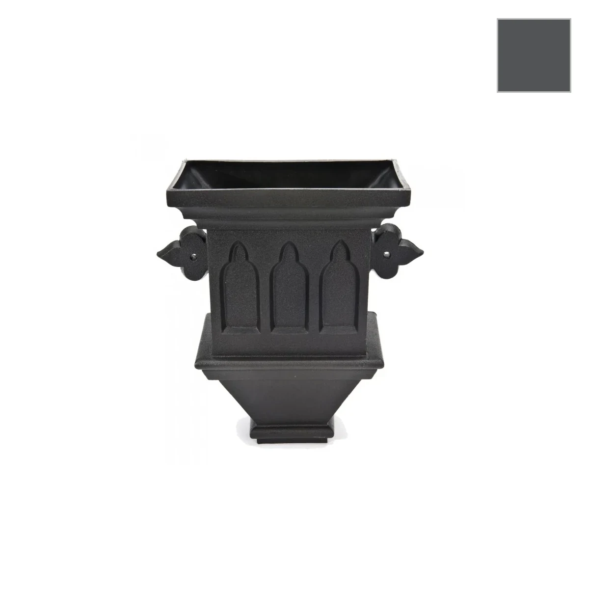 Ci Wall Gothic Planter Graphite
