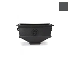 Ci Long Box Planter with Tudor Rose Graphite
