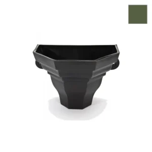 Ci Wall Planter Ogee Medium Olive Grn