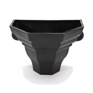 Ci Wall Planter Ogee Medium Black