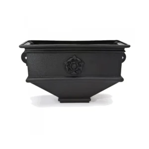 Ci Long Box Planter with Tudor Rose Black