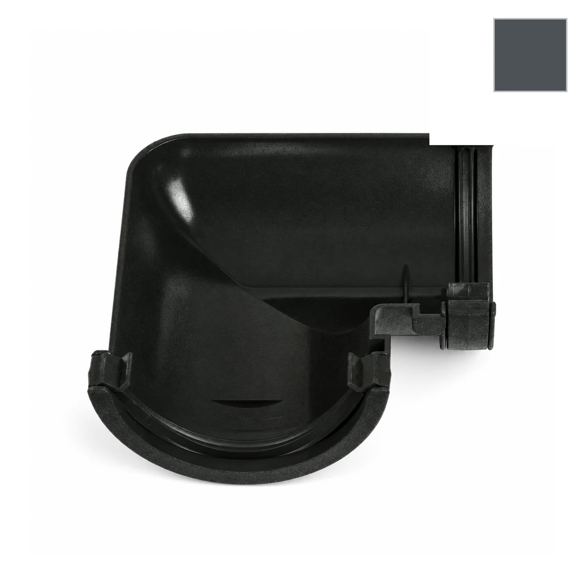 Ci Round Fabricated Gutter Bend Anth Grey