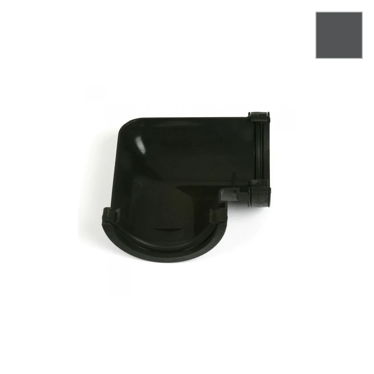 Ci Round 90° Gutter Bend Graphite