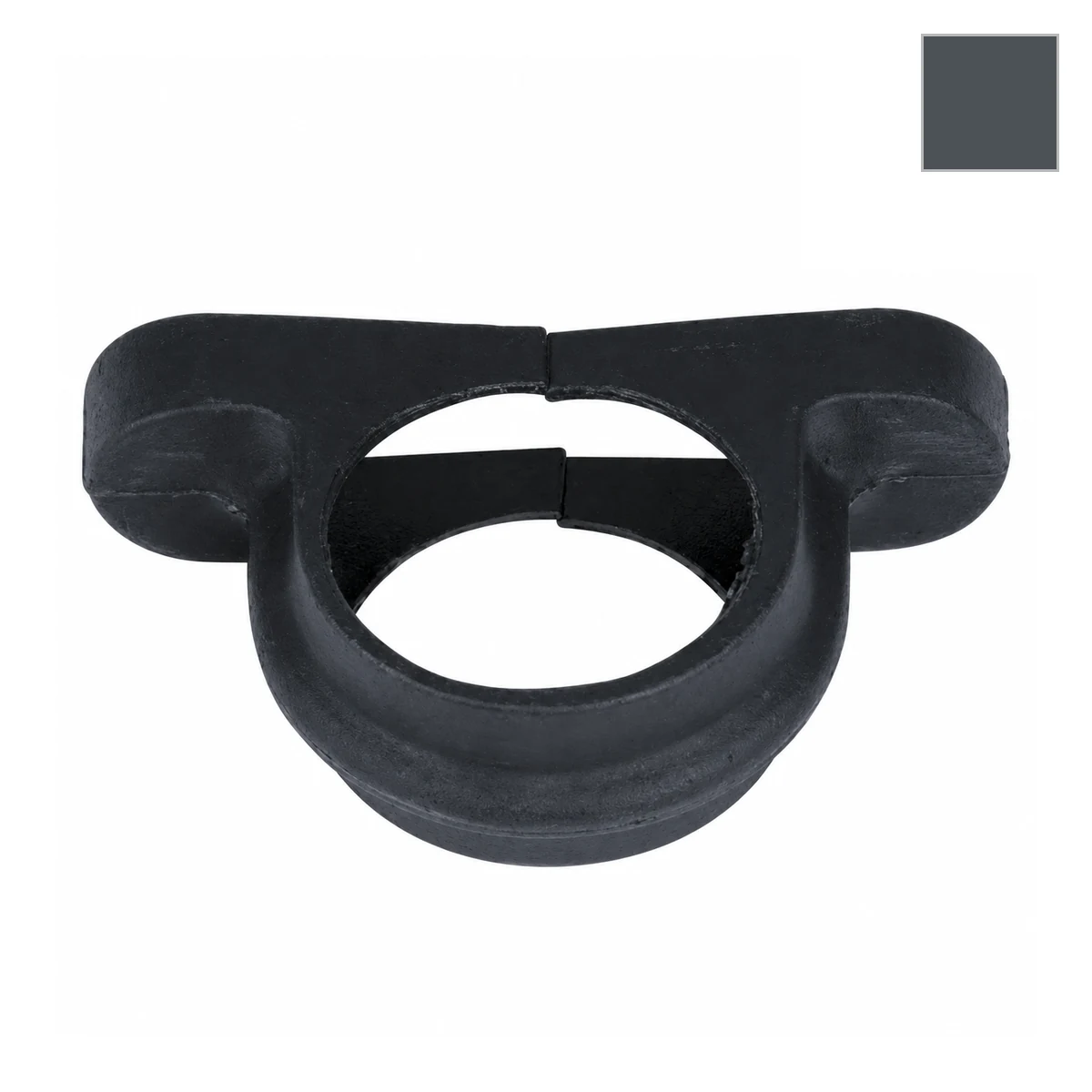 Ci 68mm Round Corner Pipe Clip Anth Grey