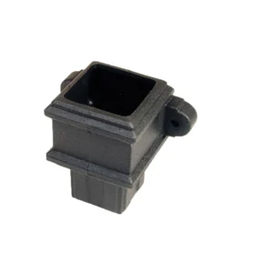 Ci Square Pipe Coupler w/ Lugs Black