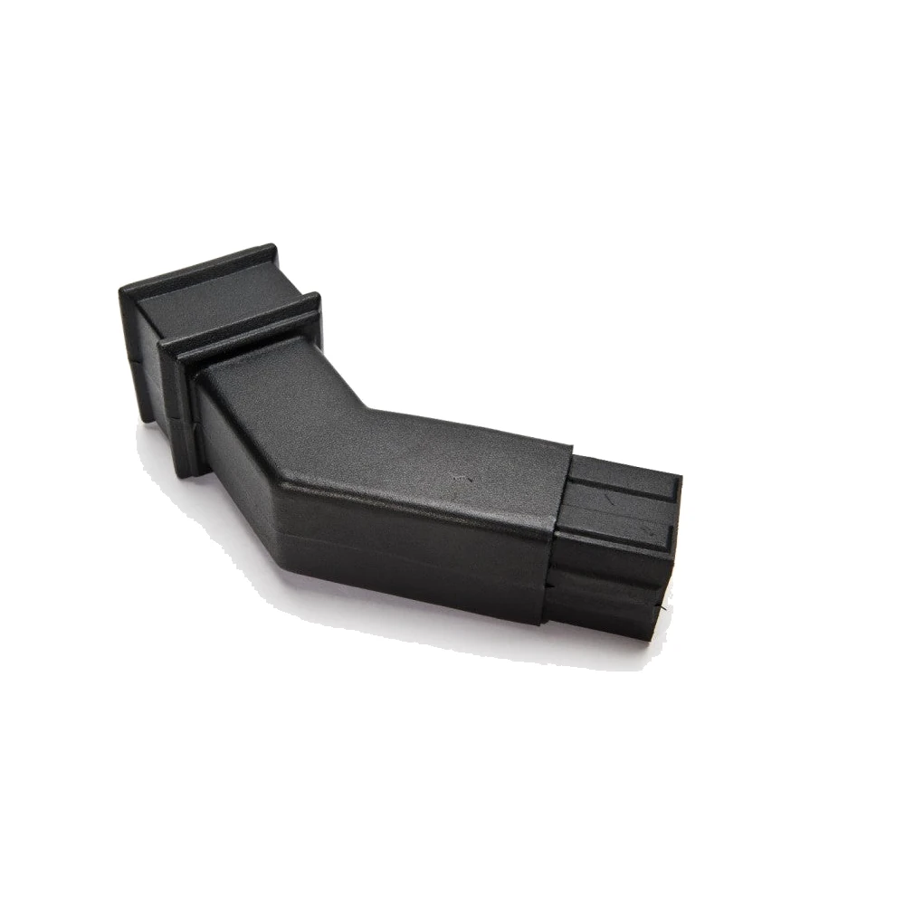 Ci Square 112.5° Spigot Bend Black
