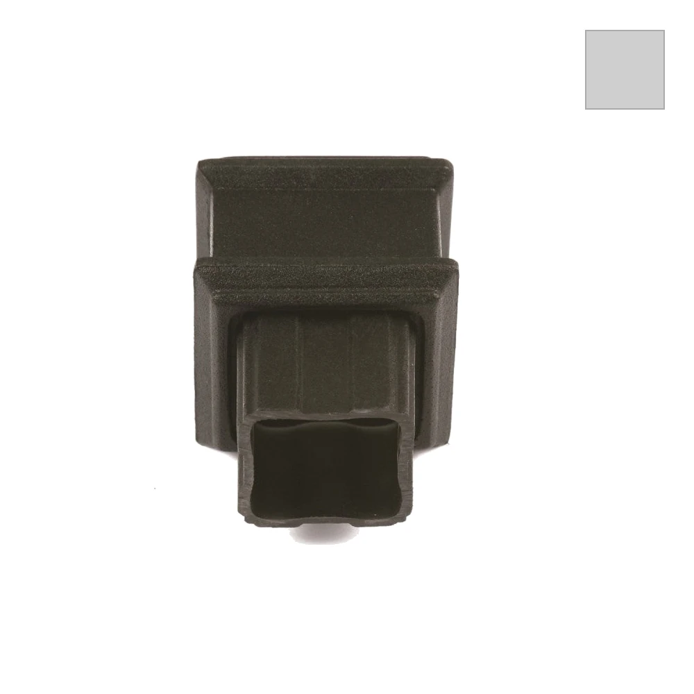 Ci Square Pipe Coupler Plain Graphite