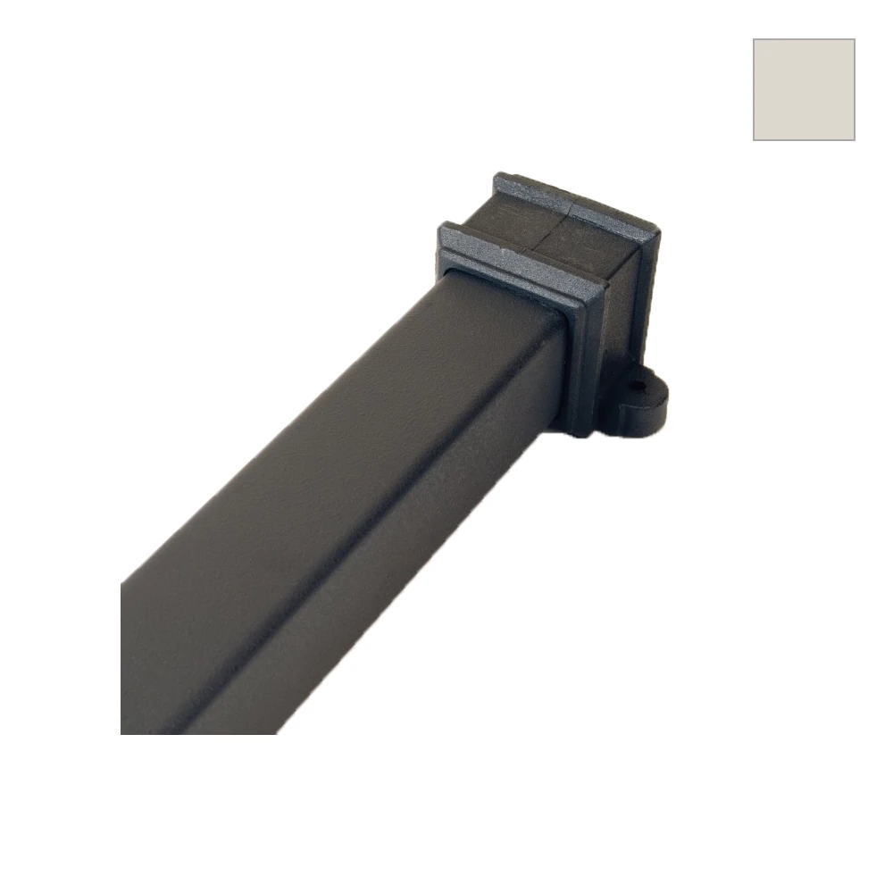 Ci Square 65mm Downpipe w/Lugs 1.8m Porcelain