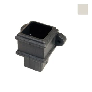 Ci Square Pipe Coupler w/ Lugs Porcelain