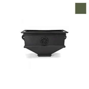 Ci Long Box Planter w/ Tudor Rose Olive Grn