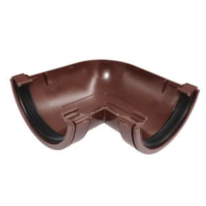 90° Half Round Gutter Angle-Brown