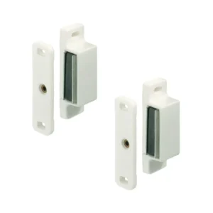 Magnetic Catch - White Plastic (Pack 2)