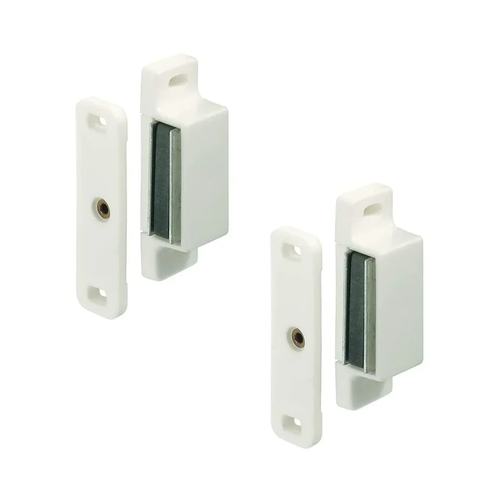 Magnetic Catch - White Plastic (Pack 2)