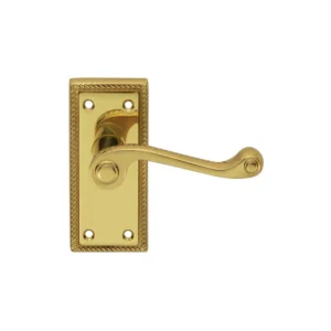 Backplate Handle Latch - Georgian Brass 104mm