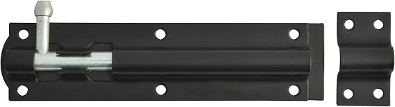 Tower Bolt Black Powder Coated 150mm (6in)