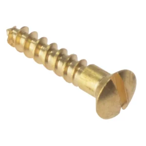 Wood Screws Slotted Raised Head ST Solid Brass 5/8