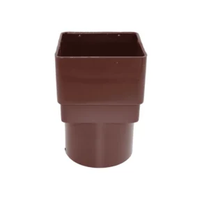 Sq/Rnd Down Pipe Adaptor-Brown