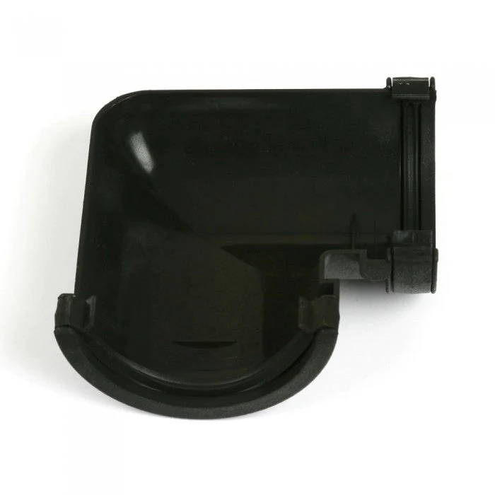 Ci Round 90° Gutter Bend Black