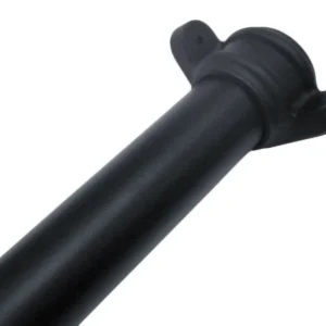 Ci 68mm Round Cornr D/pipe w/Lugs 1.8m Black