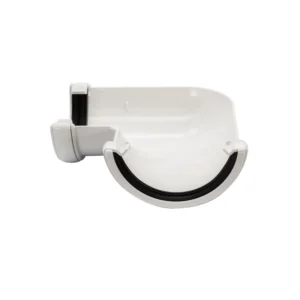 White H/Round 90° Gutter Angle Floplast