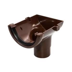 Brown H/Round Stopend Outlet Floplast