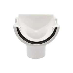 White H/Round Stopend Outlet Floplast