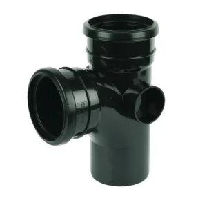 Soil- 92.5° Double Socket Branch-Black