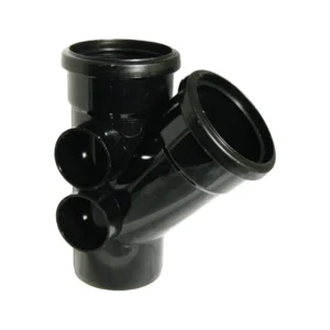 Soil- 135° Double Socket Branch-Black