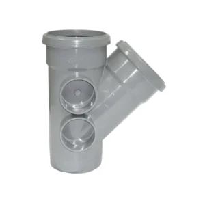 Soil- 135° Double Socket Branch-Grey