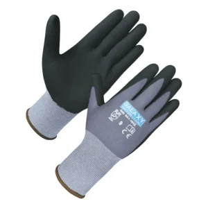 Galaxy Gloves Grey/Black Nitrite size 10