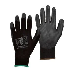 Warrior Gloves Black/Black PU Size 8