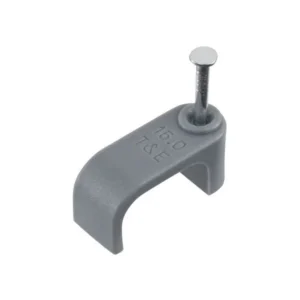 Cable Clip Flat Grey 16.00mm Box 100