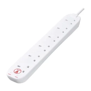 Extension Lead 240V 6-Gang 13A Surge Protected 2m