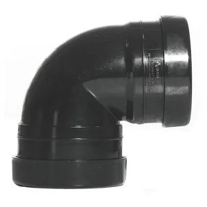 Soil- 90° Double Socket Tight Bend-Black