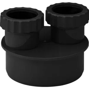 Soil- 40-40mm Waste Adaptor-Black