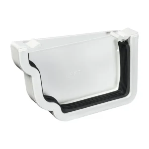 Ogee Stopend Outlet L/H Arctic White